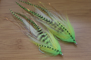 MO's Congo Attack Streamer - Great for Striped Bass, Blue Fish , Peacock Bass and Smallmouth Bass - Top Streamer - Fly Gamakatsu 4/0 sharp hook