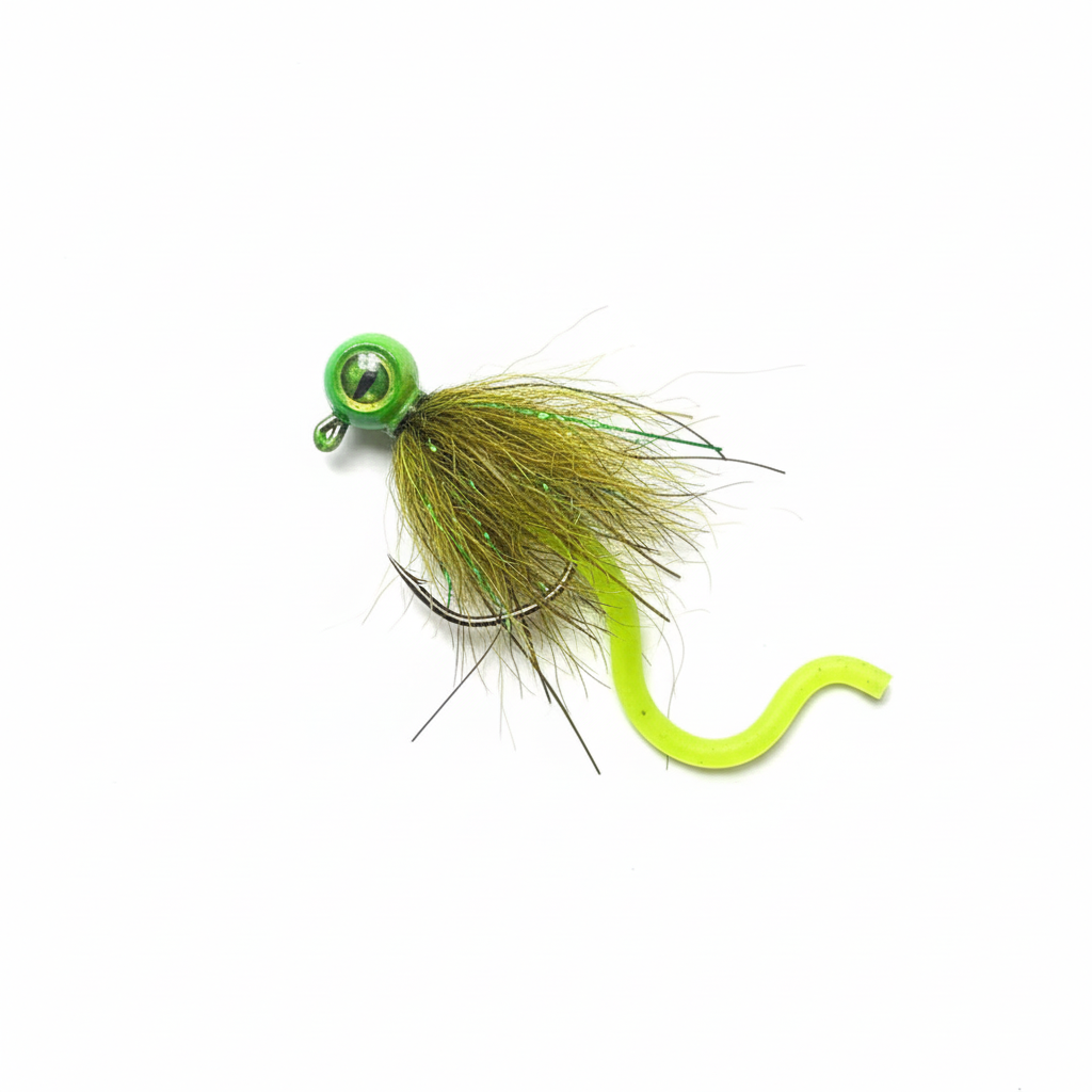 Phantom Hair Jig - Chartreuse Olive