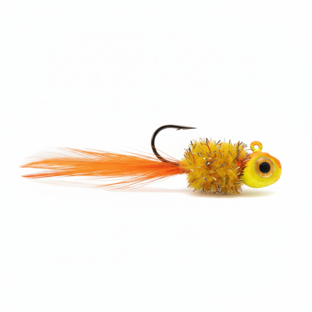 Orange White Jig White Background