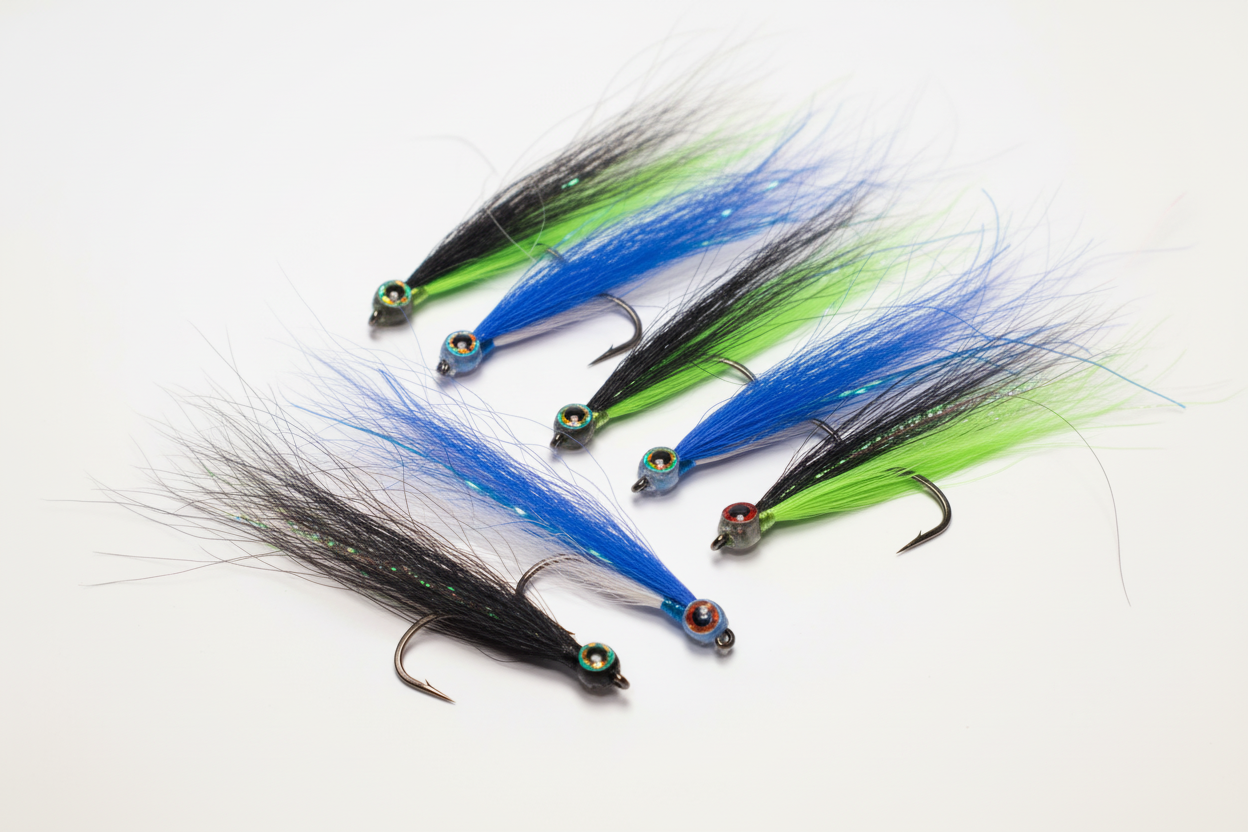 Walleye Crack Streamer Collection - White Background