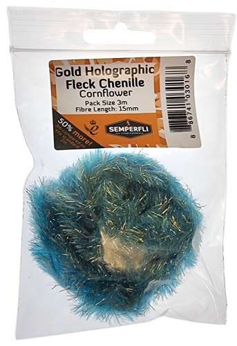 Gold Tinsel Fleck 15mm Large Cornflower