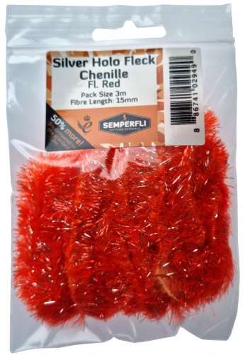 Gold Tinsel Fleck 15mm Large Fl Red