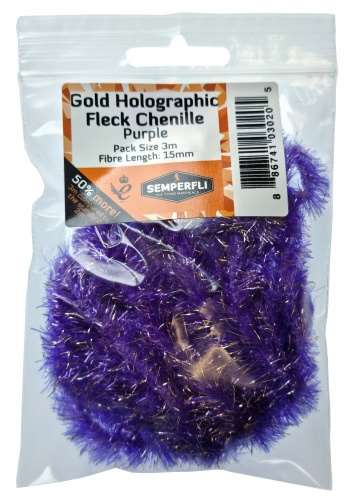 Gold Tinsel Fleck 15mm Large Purple